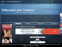 Tablet Screenshot of calligraphiepourtatouage.com